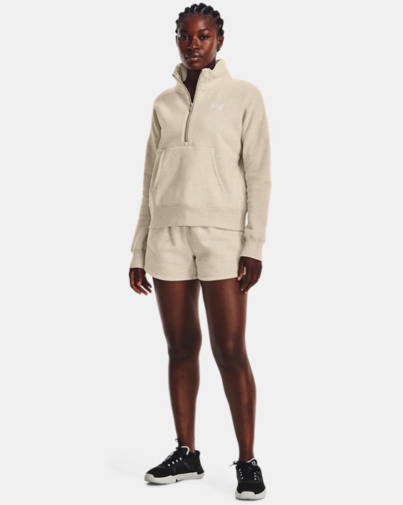Women's UA Rival Fleece Shorts, Brown, pdpMainDesktop image number 2